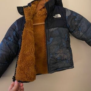Toddler size 3t Northface reversible jacket.